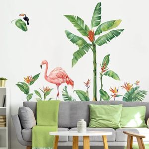 decalmile Autocollants muraux Boho Feuilles de palmier Plantes tropicales  Décoration murale Chambre Salon Canapé Fond TV : : Outils et  Bricolage