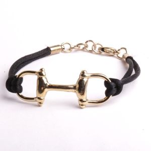 Brown Leather Wrap Bracelet en cuir bracelet cuir poignet avec Inoxydable Bridon