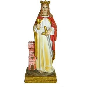 STATUE - STATUETTE Statue de Sainte Barbara de 12 cm dans un coffret 