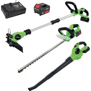 TAILLE-HAIE Packs d'outils de jardin 18V : Taille Haie / Coupe bordure / Souffleur avec chargeur et batterie 4Ah