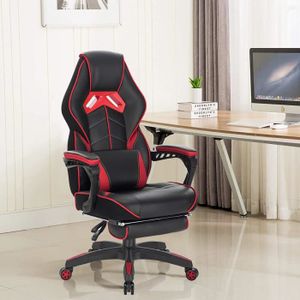 Bleu GTI RACER Roadster Sport Racing Car Chaise de bureau avec support lombaire réglable en simili cuir avec garnitures en maille 
