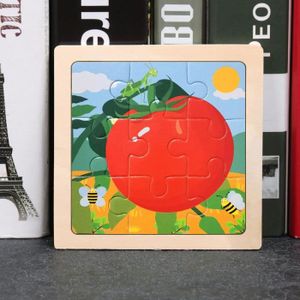 PUZZLE Tomate - Puzzle 3D en bois coloré de 11CM, Jouets 