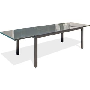TABLE DE JARDIN  Table de jardin TOLEDE (200/300x100 cm) en alumini