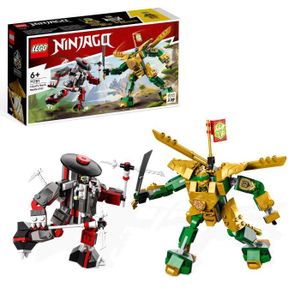 ASSEMBLAGE CONSTRUCTION LEGO® NINJAGO 71781 Le Combat des Robots de Lloyd – Évolution, Jouet avec 2 Minifigurines