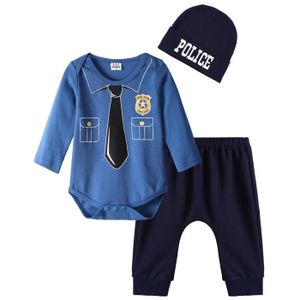 Baby Boy Bodysuit Clothing Set 3 Piece Set with Long Sleeves