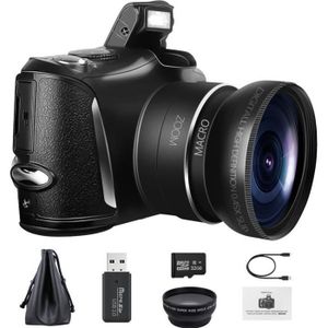 Enfants Débutants Appareil Photo Numérique Appareil Photo Compact Numérique 1080P 30 MP Appareil Photo Numérique Pas Cher Écran LCD 2,7 Pouces Zoom Numérique 8X Mini Camera pour Adultes 