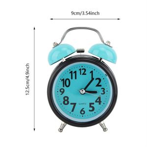 HORLOGE - PENDULE Tbest Horloge en plastique Réveil à Double Cloche 