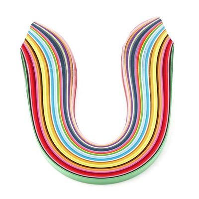 Papier Pour Quilling Rayher - 100 Bandes Arc-en-ciel 50x0,3 Cm - 80 G/m² - Neuf