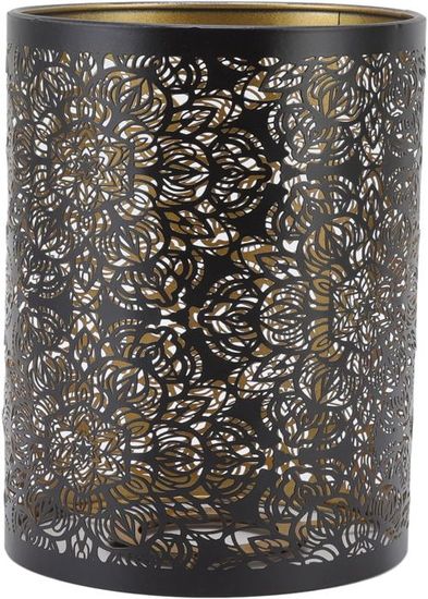 Qiilu Abat-jour En Métal Abat-jour Creux Sculpture Métal Cylindrique