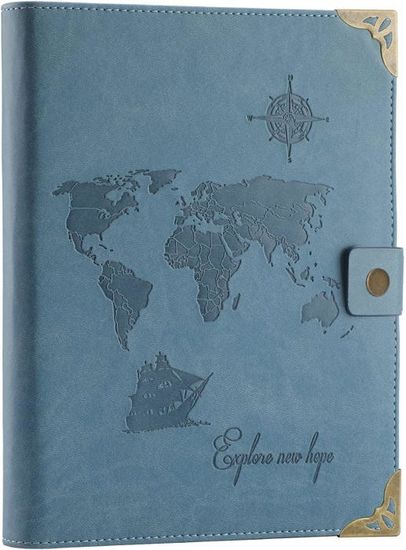 Carnet De Notes Cuir PU A5 Rechargeable - 160 Pages Kraft - Agenda Voyage, Journal Intime - Vert