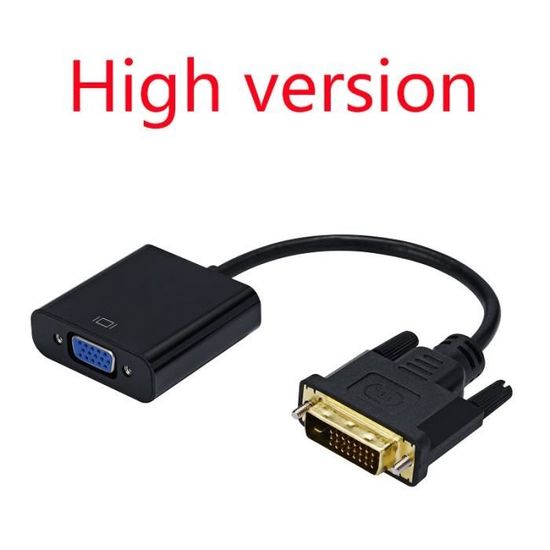 Version élevée adaptateur Full HD DVI mâle vers VGA femelle, 1080P