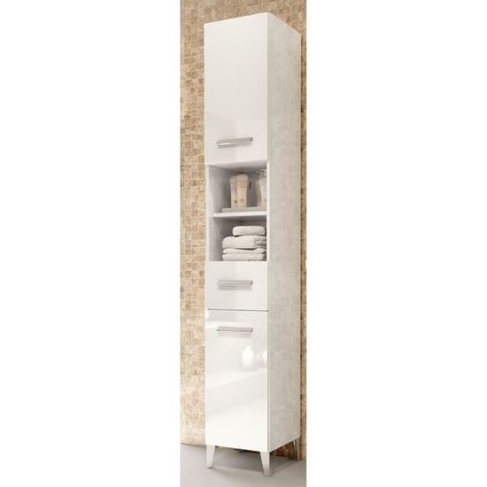 Colonne De Salle De Bain Blanche Sur Pieds L 30 Cm Achat Vente