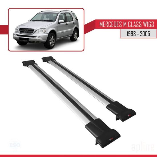 Barres De Toit Transversales Pour Mercedes ML W163 (2002-2005) - Marque TURTLE - Neuf