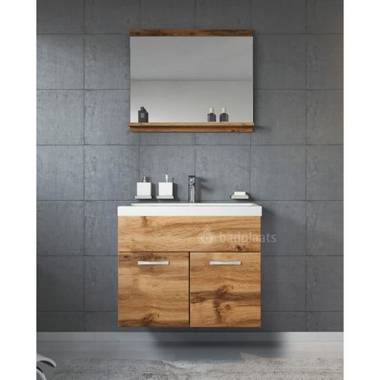 Meuble de salle de bain Montreal 02 60x35 cm - Wotan - Meuble de lavabo + miroir