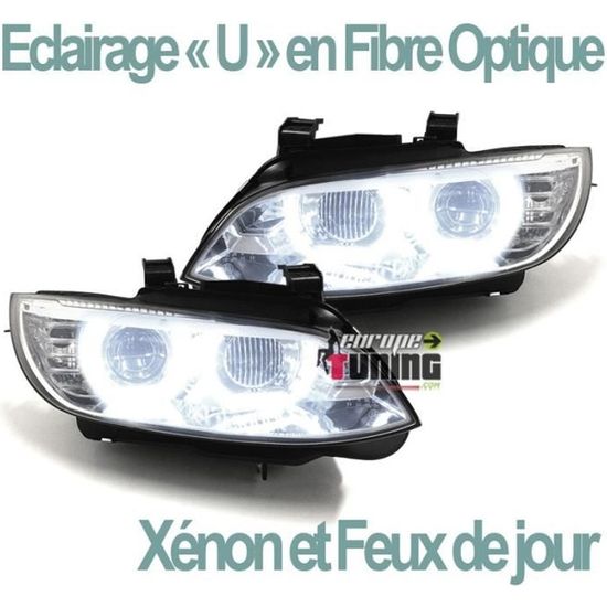 PHARES FEUX CELIS LEDS EN U BMW SERIE 3 E92 & E93 PHASES 1 AU XENON (04760)
