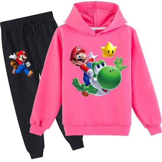 Sweat à capuche Super-ario pour garçons de 3 à 14 ans