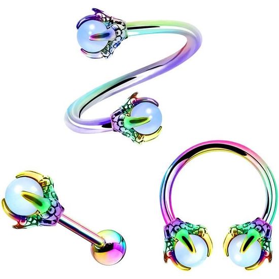 OUFER Body Piercing Internally Labret Monroe Lip Bar Titanium Tragus OUFER Body Piercing Internally Labret Monroe Lip Bar Titanium Tragus