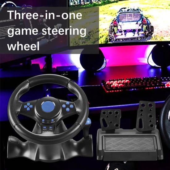 Volant De Course Pour PC Et Console De Jeux - Occasion, Fonctionnel - Connectivité USB/PS/2