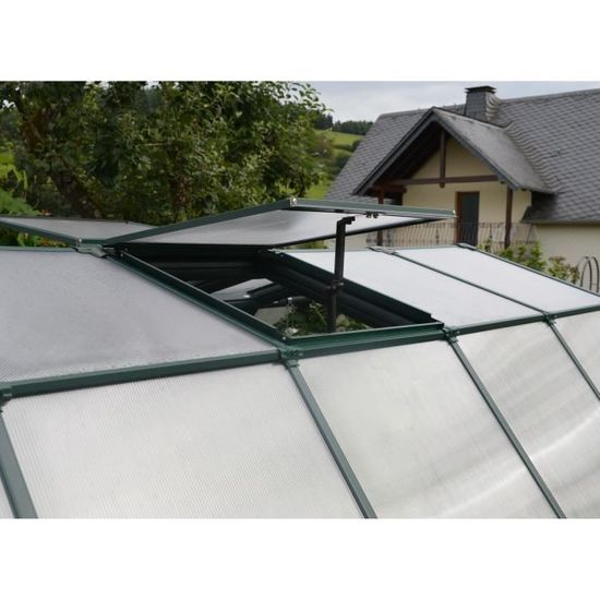 Fenêtre lucarne pour serre de jardin Eco Grow - CANOPIA BY PALRAM - Vert - 63 x 59 x 5 cm - Ventilation réglable