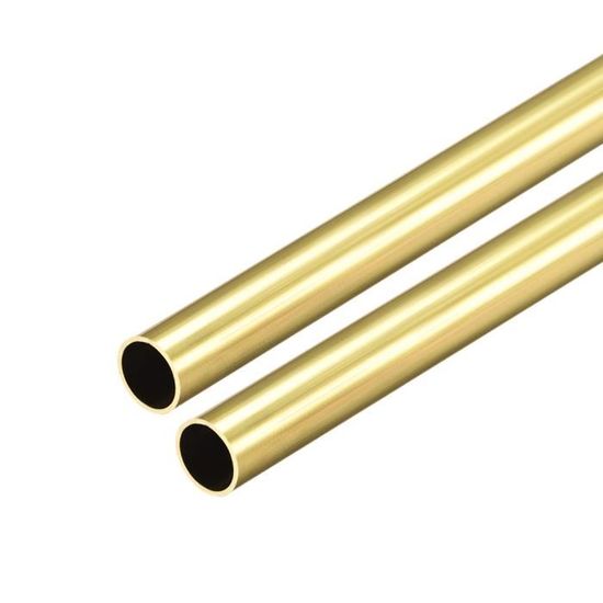 SOURCING MAP Tube Rond Laiton 8mm OD 1mm Épaisseur Paroi