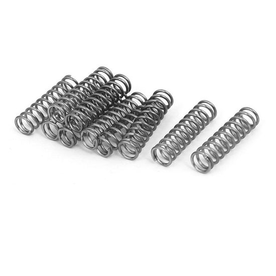 10 Ressorts De Compression Acier Inox 304 – 0,5mm Fil X 6mm Diamètre X 15mm Longueur – Pour Portes, Chaises, équipements - 1