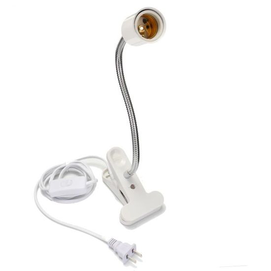 Tempsa E27 30cm Lampe Pince Flexible Douille Dimmable Interrupteur