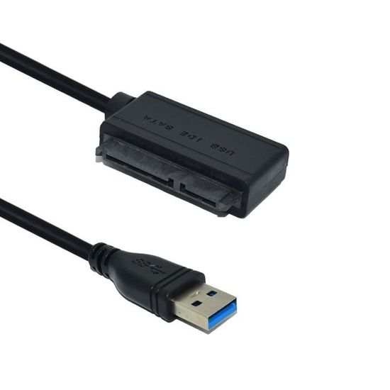 Adaptateur USB 3.0 Vers SATA UASP - Câble Pour Disque Dur Externe 2.5" SSD HDD - Transfert Rapide Plug And Play Windows Mac Linux