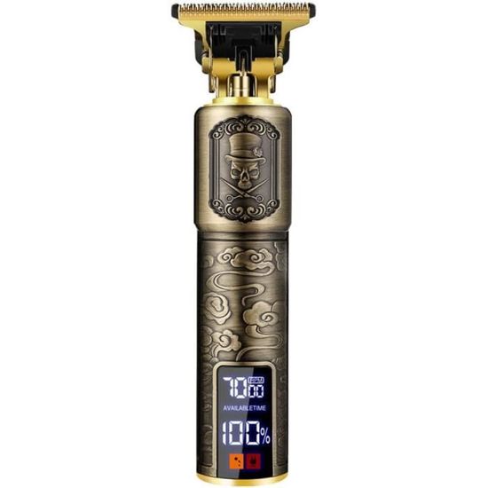 Tondeuse Professionnelle Cheveux Et Barbe Sans Fil VGR - Rechargeable USB, Affichage LED