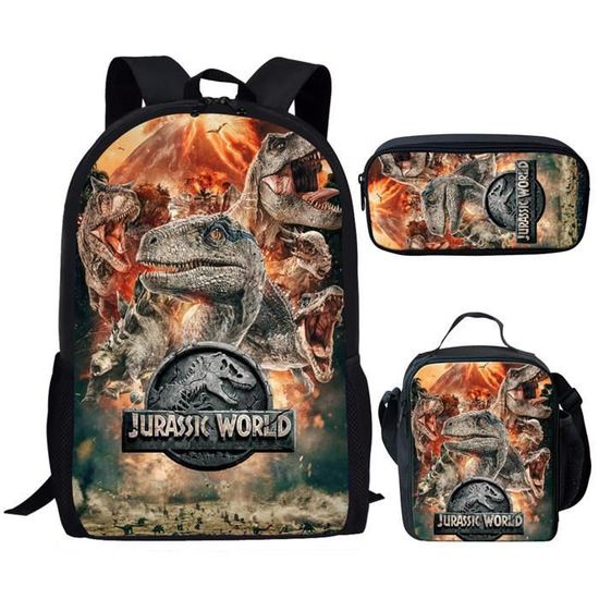Trousse à Crayons Dinosaures Jurassic - 20,5 X 7,7 Cm - Pour Enfants, Ados - Polyester - Fermeture éclair