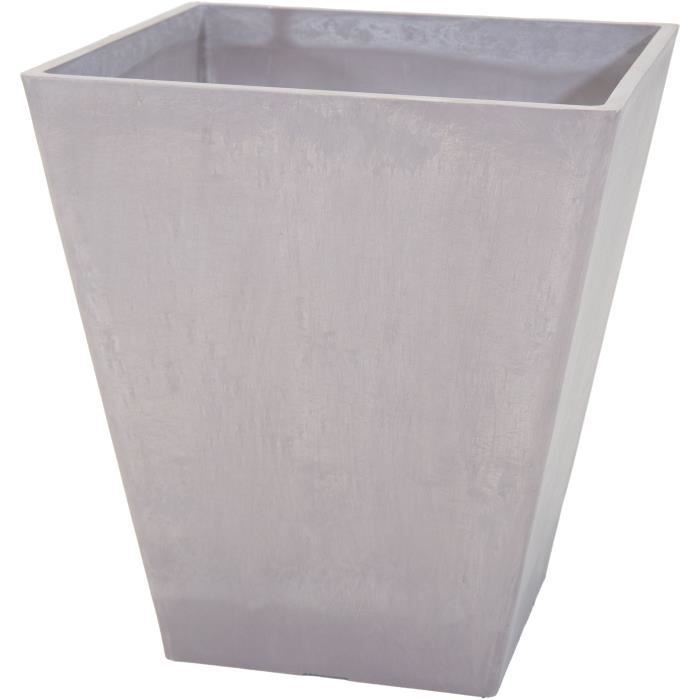Pot de fleur MEGA COLLECTIONS Ecostone Square 48 x 57 cm