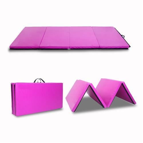 Tapis de Gymnastique Pliable- 240x120x5cm-Gym pour Fitness, Yoga-violet