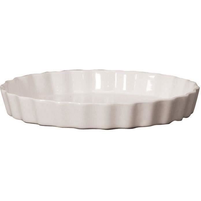 Moule à tarte D : 27 cm céramique - blanc
