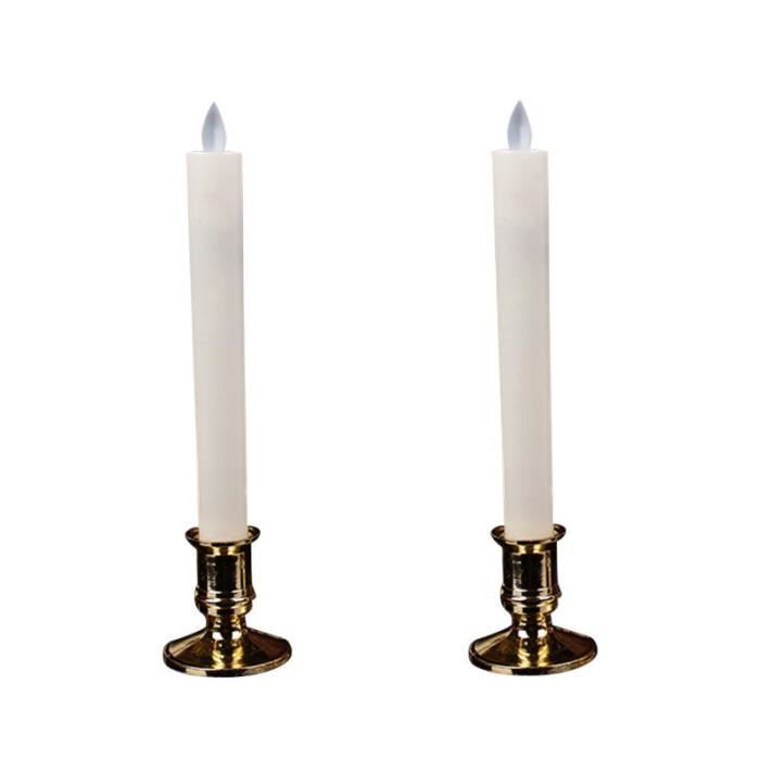 2 paires de bougies électroniques longues décoratives LED lampes de bougie de simulation fournitures de SPOTS - LIGNE DE SPOTS