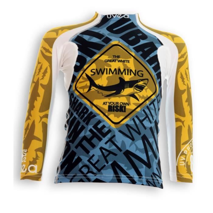 UVEA Teeshirt rashguard anti UV 80+ maillot manches longues INDIANA - Taille 9/18 mois - Imprimé scareme