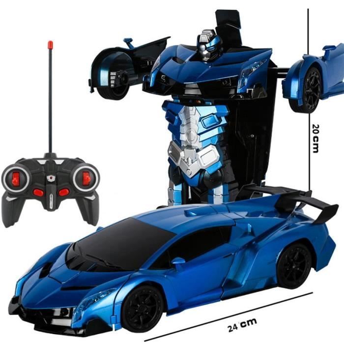 2 en 1 électrique RC voiture Transformation Robots enfants garçons jouets en plein air télécommande sport déformation voiture Robots