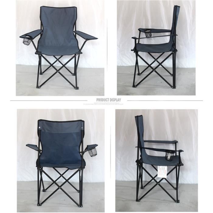 Chaise de camping en tissu Oxford ultra-léger, chaise longue pliable, pratique pour la pêche, pique-nique, barbecue, plage, HWC