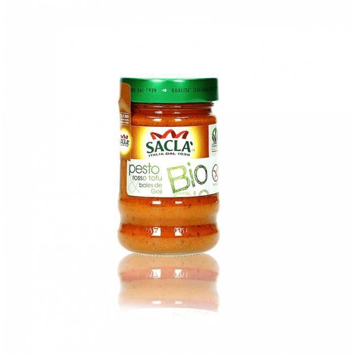 Pesto rosso tofu & baies goji 190gr - Sacla Bio