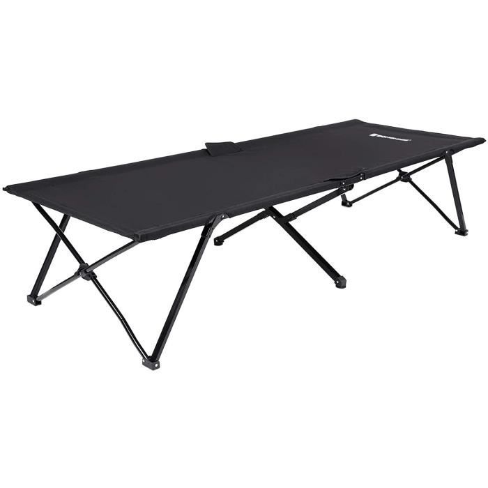SONGMICS Lit de Camp Pliable lit Pliant de Voyage Charge Max 260kg 206 x 75 x 45 cm