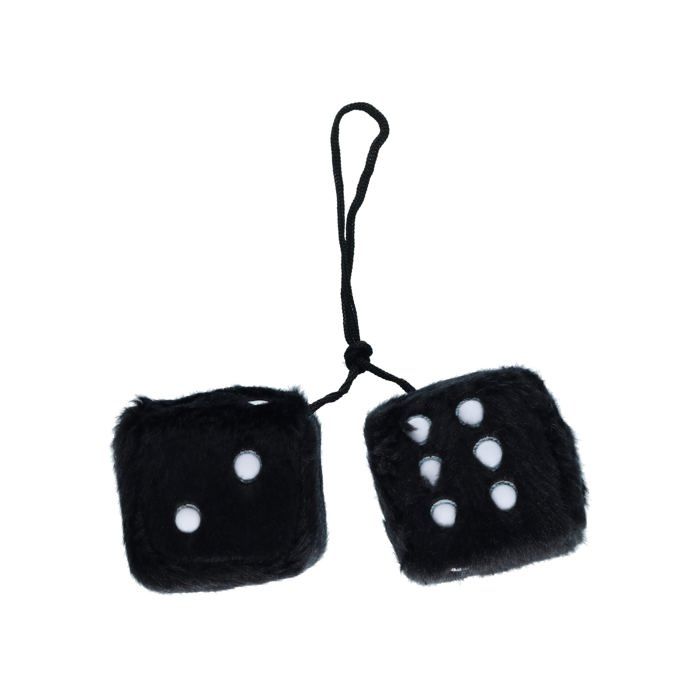 CARPOINT Lot de 2 Dés en peluche - Noir