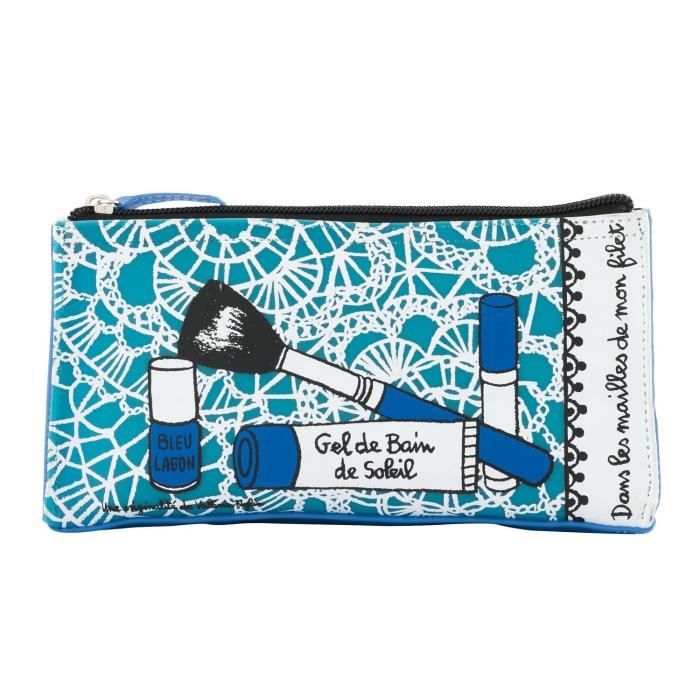 Trousse à Maquillage DE MON FILET - Rangement Plage Voyage Idée Cadeau Original Pour Femme Fille Valérie Nylin Dlp Derrière La Porte