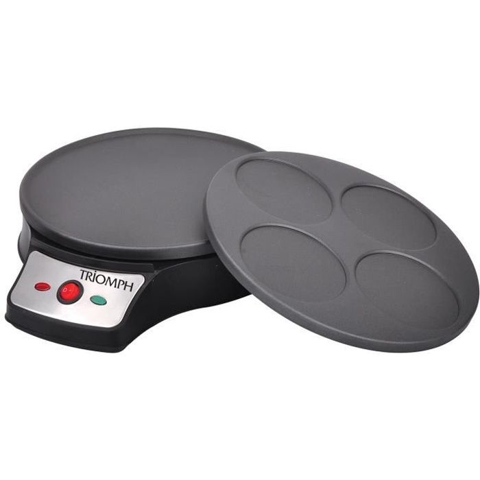 TRIOMPH Crêpière 2 plaques interchangeables ETF1781 - 1000 W - Noir