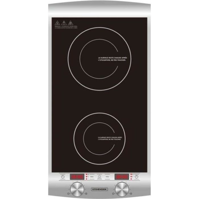 KITCHEN COOK Double plaque de cuisson a? Induction 2900 W Inox - 3662738023781