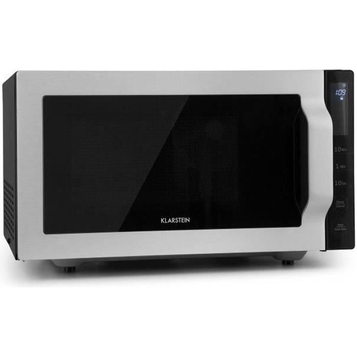 Klarstein Brilliance Roomy Four micro-ondes combiné - puissance 900W - grill 1000W - 25L - pose libre - argent