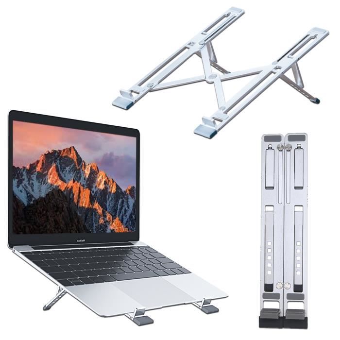 KLIM Steady - Support Ordinateur Portable et Tablette + Structure en Aluminium Légère et Résistante + Garantie 5 ans + Support Régla