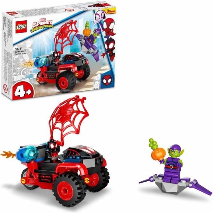 LEGO® 10781 Marvel Spidey et Ses Amis Extraordinaires Miles Morales : Le Techno-Trike de Spider-Man, Jouet Enfants +4 Ans