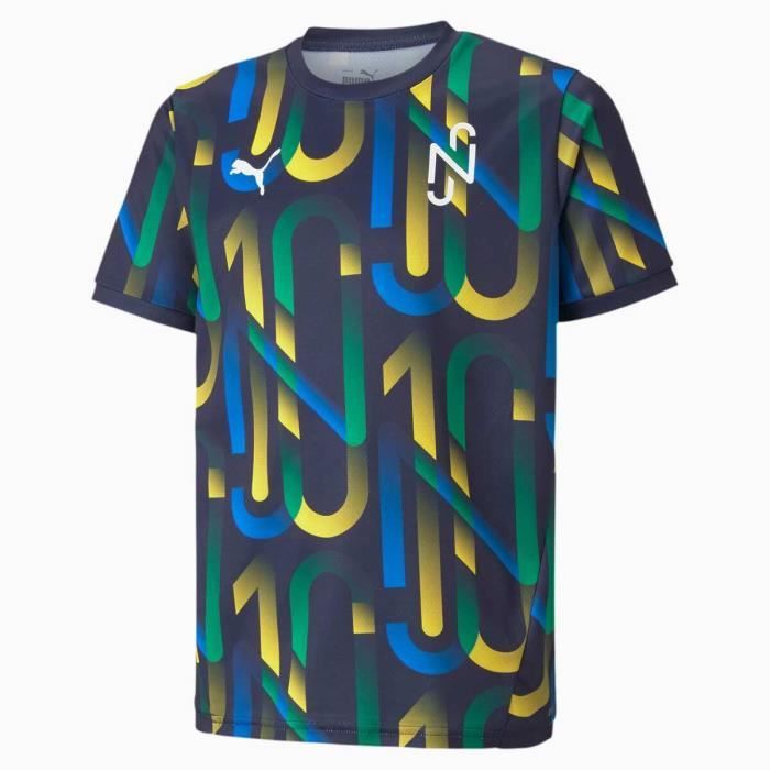 T-shirt enfant Puma Neymar Jr Hero Jersey Jr - bleu marine/jaune - 10 ans