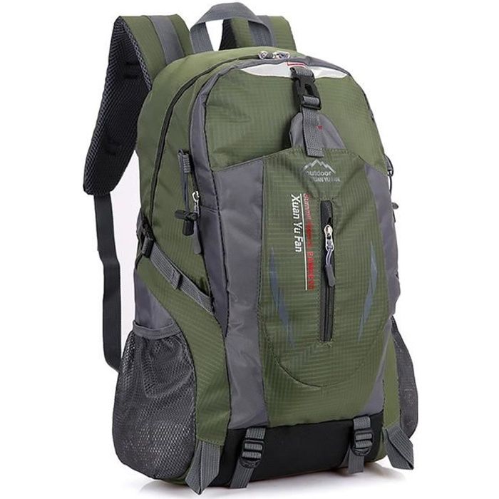 Sac à Dos Randonnée 40L Grande Capacité Housse Imperméable pour Sport Sacs de Trekking Camping Backpack Alpinisme Escalade - Armée V