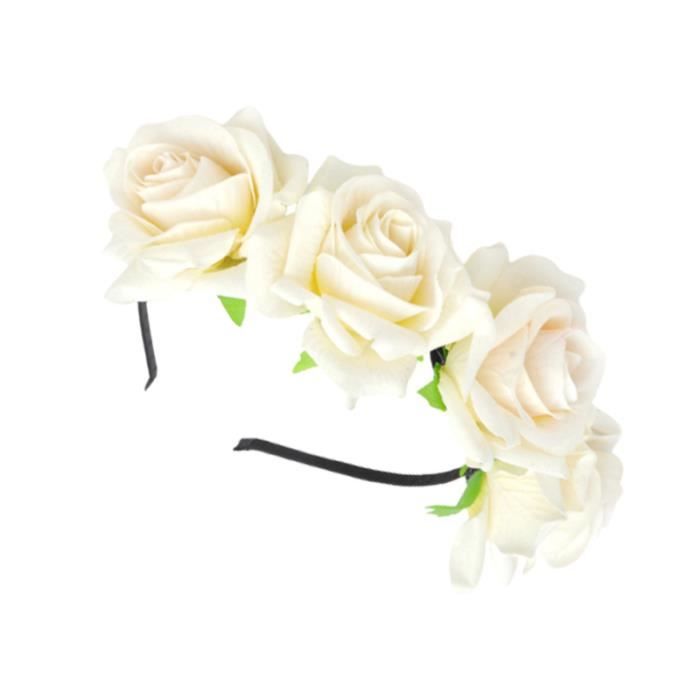 Rose artificielle Cerceaux De Fleur Bandeau Floral Accessoire Coiffure En BANDEAU - SERRE-TETE - HEADBAND - HAIRBAND