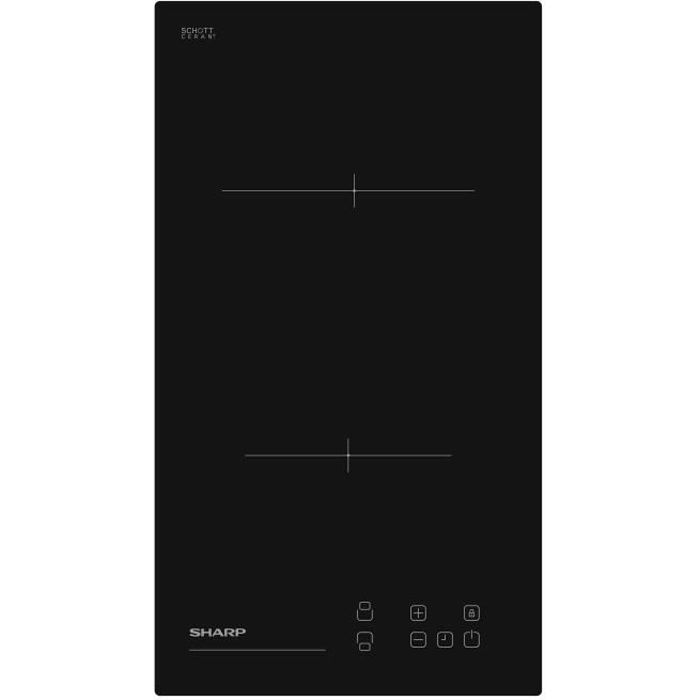SHARP KH-3V19NT00 Plaque de cuisson vitrocéramique - Chaleur radiant - 2 foyers - 1800W - 30 x 5 cm - Noir