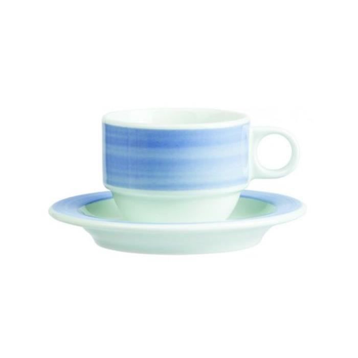 Lot de 6 Tasses à thé Kromatik bleue - 22cl